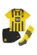 Fotbalové Dres Borussia Dortmund Donyell Malen #21 Dětské Domácí Oblečení 2022-23 Krátký Rukáv (+ trenýrky)